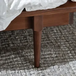 Walnut Mid-Century Modern Queen Bed Frame-Kirkland's Home Cheap