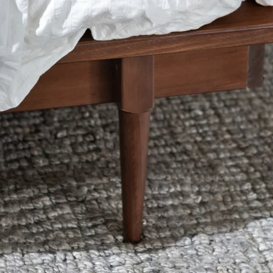 Walnut Mid-Century Modern Queen Bed Frame-Kirkland's Home Cheap