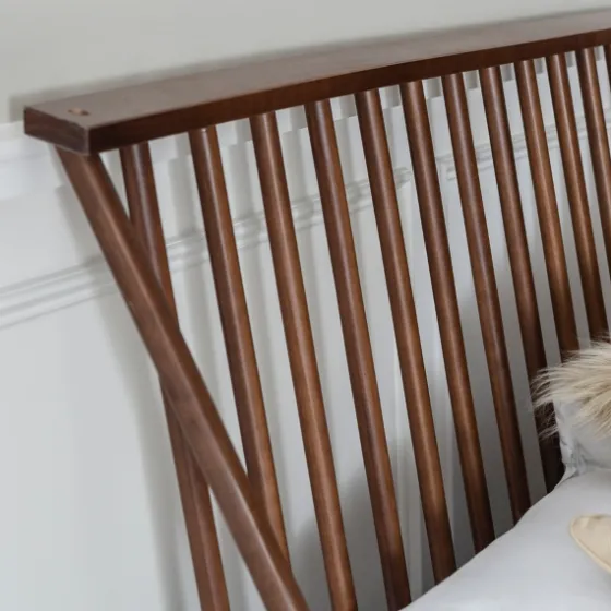 Walnut Mid-Century Modern Queen Bed Frame-Kirkland's Home Cheap