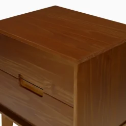 Walnut Mid-Century Modern 2-Drawer Nightstand-Kirkland's Home Cheap
