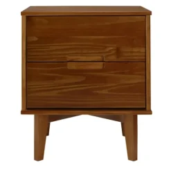 Walnut Mid-Century Modern 2-Drawer Nightstand-Kirkland's Home Cheap