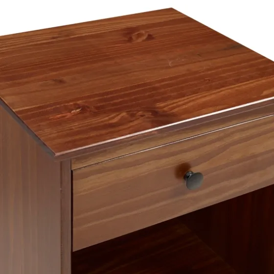 Walnut One-Drawer Wood Nightstand-Kirkland's Home Clearance