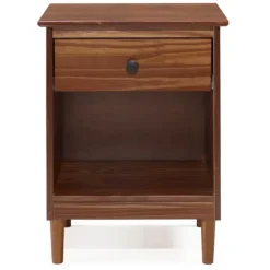 Walnut One-Drawer Wood Nightstand-Kirkland's Home Clearance