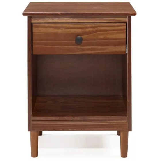 Walnut One-Drawer Wood Nightstand-Kirkland's Home Clearance