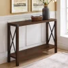 Walnut Rustic Farmhouse X-Frame Console Table-Kirkland's Home Best Sale