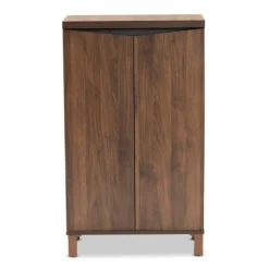 Walnut Slim Shoe Storage Cabinet-Kirkland's Home Flash Sale