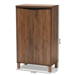 Walnut Slim Shoe Storage Cabinet-Kirkland's Home Flash Sale