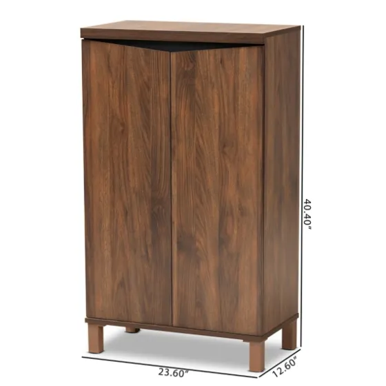 Walnut Slim Shoe Storage Cabinet-Kirkland's Home Flash Sale