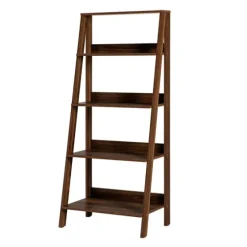 Walnut 4-Tier Ladder Bookshelf-Kirkland's Home Best Sale
