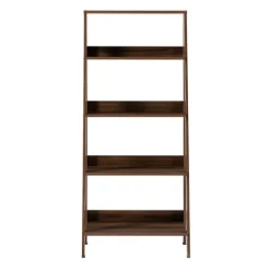 Walnut 4-Tier Ladder Bookshelf-Kirkland's Home Best Sale
