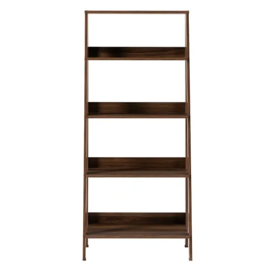 Walnut 4-Tier Ladder Bookshelf-Kirkland's Home Best Sale