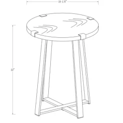 Walnut Urban Rustic Round Accent Table-Kirkland's Home Shop