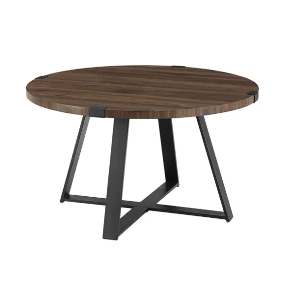 Walnut Urban Rustic Round Coffee Table-Kirkland's Home Shop