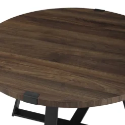 Walnut Urban Rustic Round Coffee Table-Kirkland's Home Shop