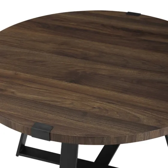 Walnut Urban Rustic Round Coffee Table-Kirkland's Home Shop