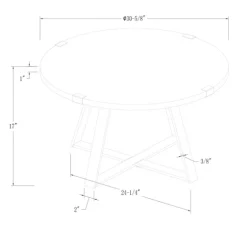 Walnut Urban Rustic Round Coffee Table-Kirkland's Home Shop