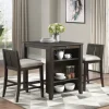 Walnut Usb Counter Table And Stools, Set Of 3-Kirkland's Home Hot