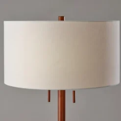 Walnut Wood And Silver Floor Lamp, 66 In.-Kirkland's Home Cheap