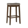 Walnut Wood Bar Stool With Cushion-Kirkland's Home Outlet