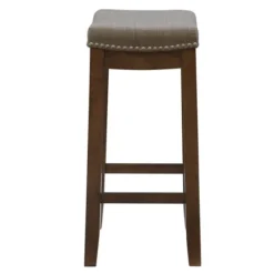 Walnut Wood Counter Stool With Cushion-Kirkland's Home Sale