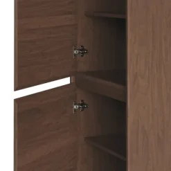 Walnut Wood 2-Door Modern Bookshelf-Kirkland's Home Discount