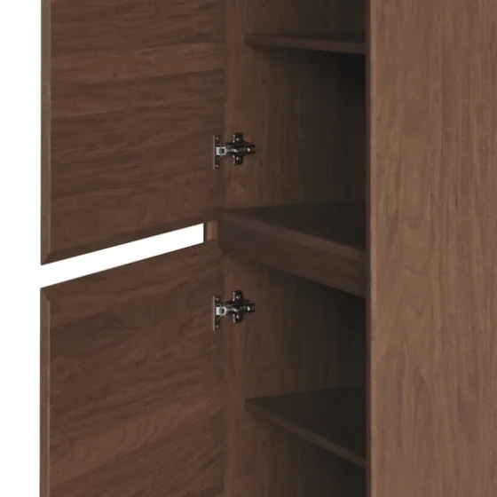 Walnut Wood 2-Door Modern Bookshelf-Kirkland's Home Discount