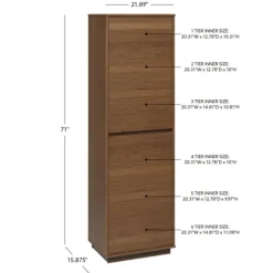 Walnut Wood 2-Door Modern Bookshelf-Kirkland's Home Discount