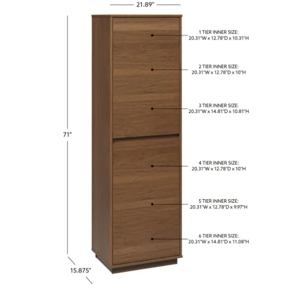 Walnut Wood 2-Door Modern Bookshelf-Kirkland's Home Discount