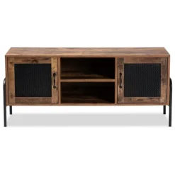 Walnut Wood 2-Door Tv Stand-Kirkland's Home Store
