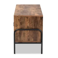 Walnut Wood 2-Door Tv Stand-Kirkland's Home Store
