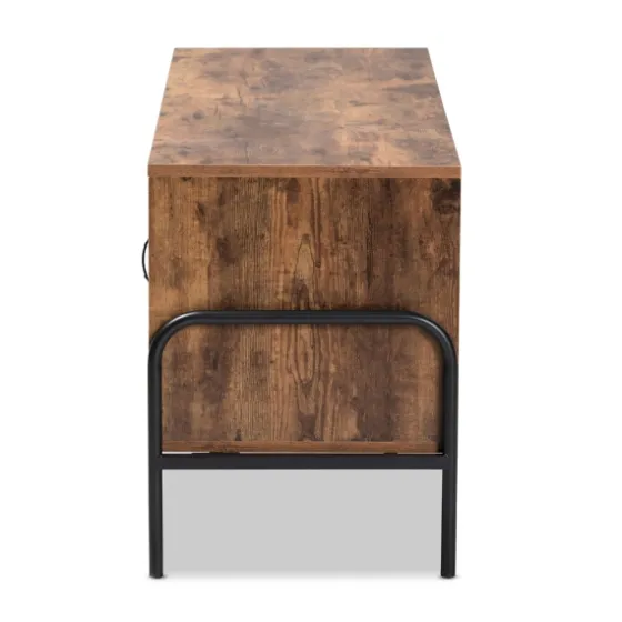 Walnut Wood 2-Door Tv Stand-Kirkland's Home Store