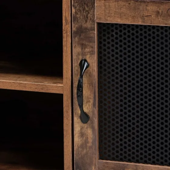 Walnut Wood 2-Door Tv Stand-Kirkland's Home Store