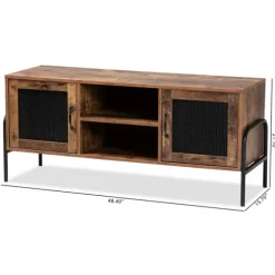 Walnut Wood 2-Door Tv Stand-Kirkland's Home Store