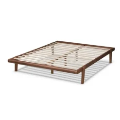 Walnut Wood Full Platform Bed-Kirkland's Home New