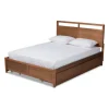 Walnut Wood Headboard 4-Drawer Full Platform Bed-Kirkland's Home Best