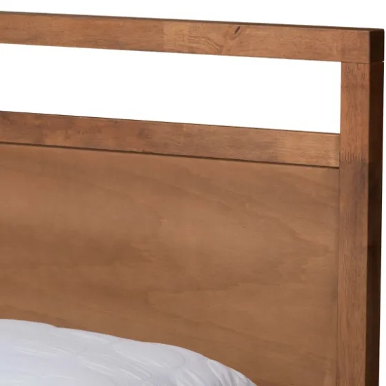 Walnut Wood Headboard 4-Drawer Full Platform Bed-Kirkland's Home Best