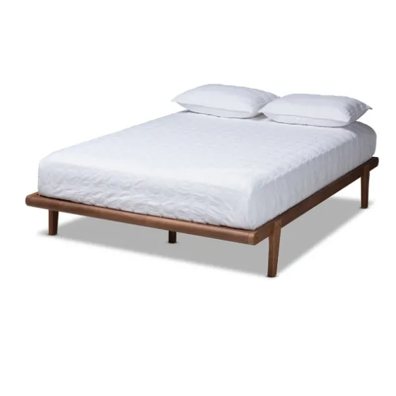 Walnut Wood King Platform Bed-Kirkland's Home Cheap