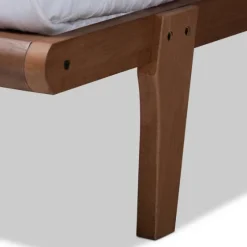 Walnut Wood King Platform Bed-Kirkland's Home Cheap