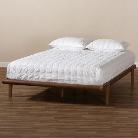 Walnut Wood King Platform Bed-Kirkland's Home Cheap