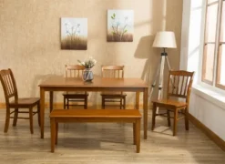 Walnut Wooden Dining Bench-Kirkland's Home Shop