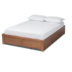 Walnut Wooden 3-Drawer Platform Bed-Kirkland's Home Hot