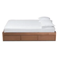 Walnut Wooden 3-Drawer Platform Bed-Kirkland's Home Hot