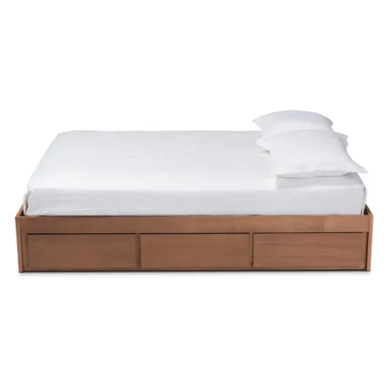 Walnut Wooden 3-Drawer Platform Bed-Kirkland's Home Hot