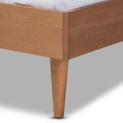 Walnut Wrap Around Rattan Queen Bed Frame-Kirkland's Home Fashion