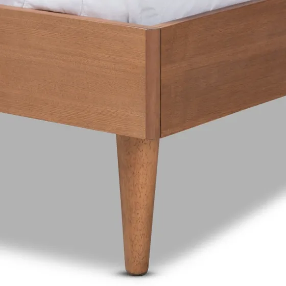 Walnut Wrap Around Rattan Queen Bed Frame-Kirkland's Home Fashion