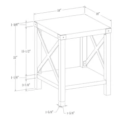 Walnut X-Frame Rustic Wood Accent Table-Kirkland's Home Cheap