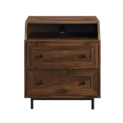 Warm Brown Curved Top Nightstand Table-Kirkland's Home Shop