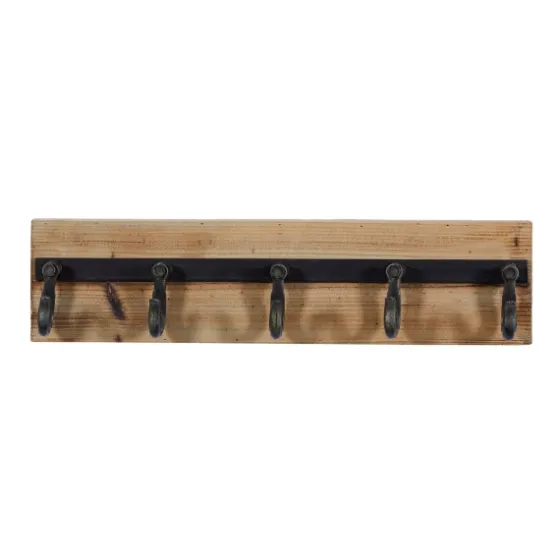 Warm Brown Industrial Iron Wall Hooks-Kirkland's Home Online
