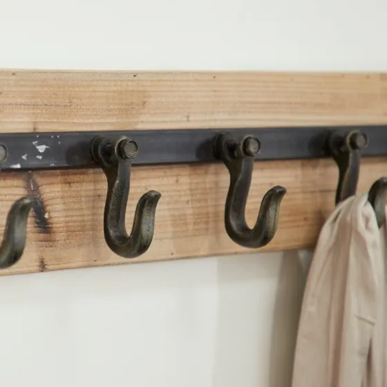 Warm Brown Industrial Iron Wall Hooks-Kirkland's Home Online