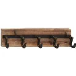 Warm Brown Industrial Iron Wall Hooks-Kirkland's Home Online